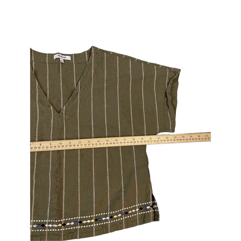 Madewell Linen Cotton Embroidered Top and Huston Cropped Pants Set size M - Picture 15 of 16
